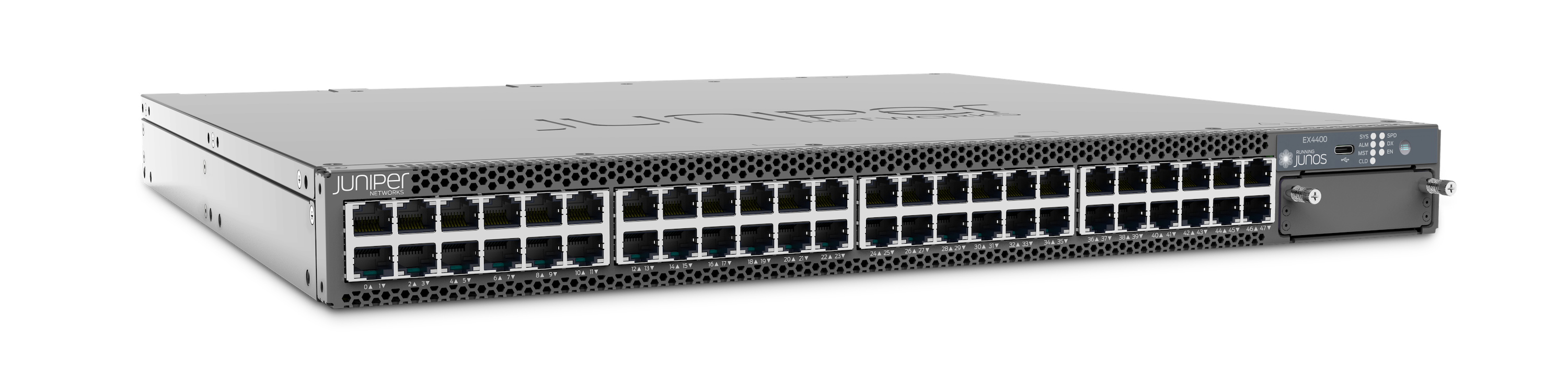 Juniper EX4400-48T Ethernet switch with 2x100GbE uplinks Juniper EX4400-48T Ethernet switch with 2x100GbE uplinks
